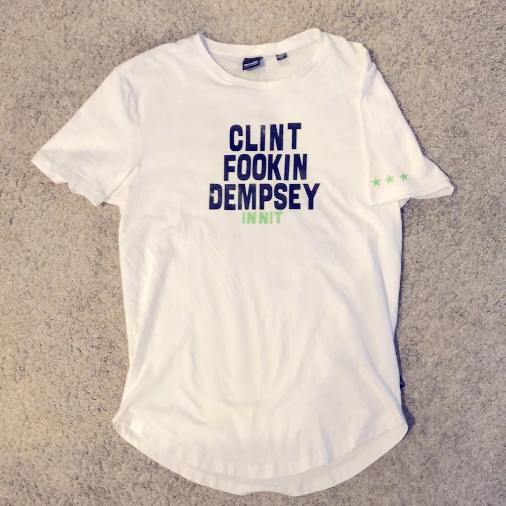 Clint Dempsey original fan art t-shirt. “DEUCE” tee. Legend. Never forget, innit